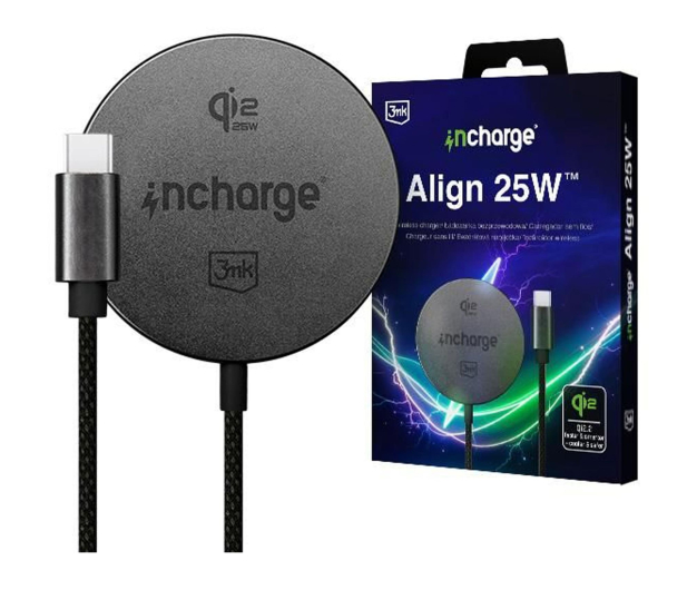 3mk incharge Align Qi2.,2 25W for Apple Black - 1507942 - zdjęcie
